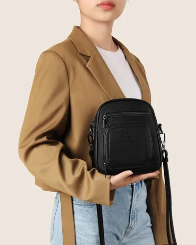 Vista 7 de FADEON Monederos pequeños para mujer, bolsos cruzados de cuero sintético de diseñador, mini bolso cruzado para viaje, bolsa de hombro, ranuras