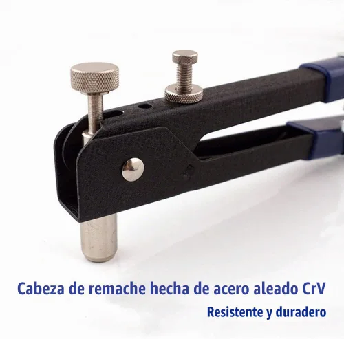 Vista 4 de Kit de herramientas de tuerca de remache de 86 piezas, juego de remaches de mano con tuerca de remache roscada M3/M4/M5/M6/M8 y mandril