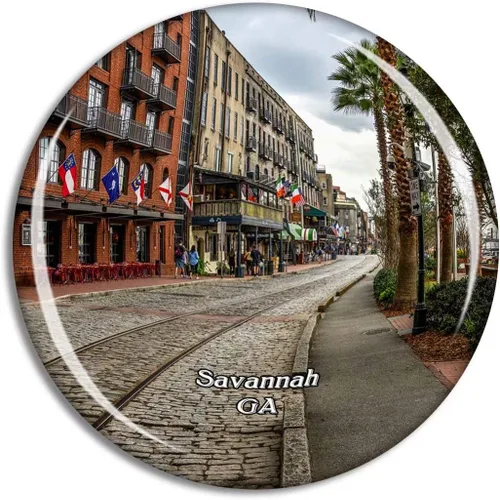 Savannah Georgia Old Town USA Magnet Travel Souvenir 3D Crystal Glass Collection Gift Refrigerator Sticker de Weekino
