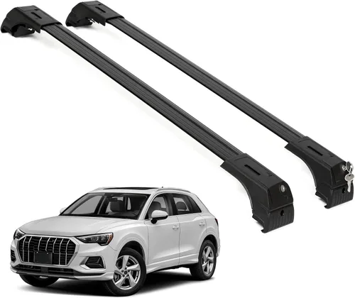 Vista 20 de ERKUL Barras Transversales de Techo para Audi Q3 2012-2018 Barras Transversales de Aluminio con Candado Antirrobo para Techo Compatible con Negro