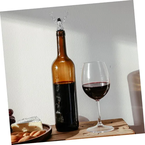 Vista 7 de Cabilock Vertedores de botellas de vino y licor de metal con forma de cabeza de ciervo para profesionales de bares