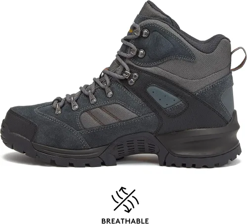 Vista 3 de HI-TEC Black Rock WP Mid - Botas de senderismo impermeables para hombre, ligeras, transpirables, para mochileros y senderos