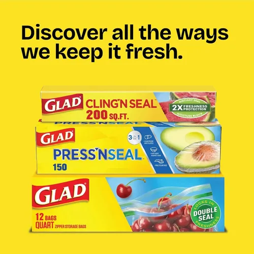Vista 7 de Bolsas de plástico para almacenamiento de alimentos Glad Flex'N Seal, de galón, 35 unidades (el paquete puede variar)