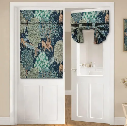 Vista 24 de Cortinas de puerta negras y rojas para ventanas de puerta, estampado de leopardo y cebra, cortinas de ventana para puerta de vidrio francesa