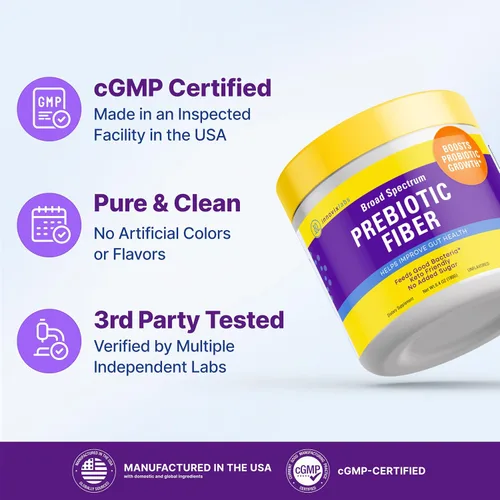 Vista 8 de InnovixLabs Polvo de fibra prebiótica para la salud digestiva e intestinal, suplemento de alta fibra para mujeres y hombres, fabricado con raíz