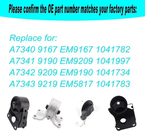 Vista 8 de Kit de montaje de motor SHERXIBO para Altima 2.5L 2002-2006
