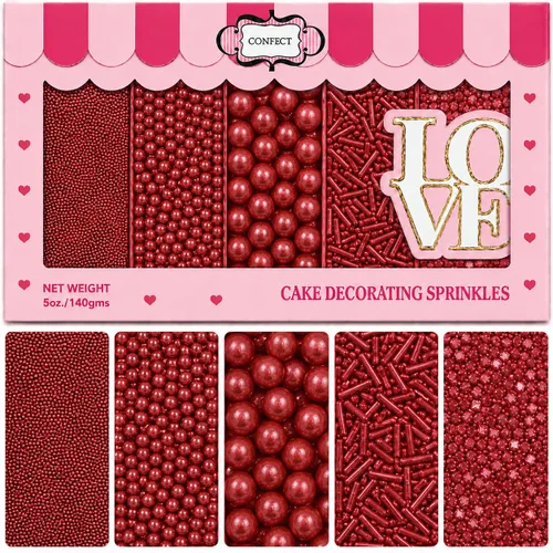 Vista 17 de Confect Chispas para pasteles y magdalenas – Paquete surtido de 5 Chispas de perlas de ensueño para baby shower – Cubierturas comestibles para Rosa