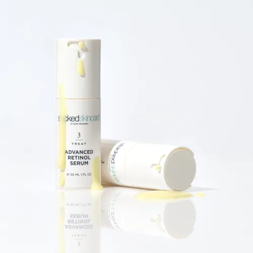 Vista 2 de Suero facial de retinol – Suero retinoide ligero avanzado para una textura y brillo de piel más suaves, suero nocturno de rápida absorción