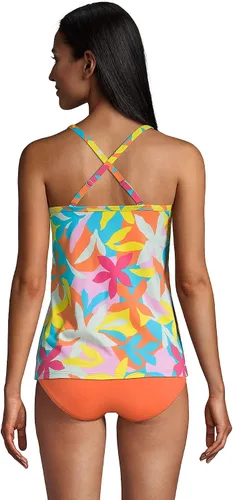 Vista 2 de Lands' End Traje de baño tankini resistente al cloro para mujer con tirantes ajustables