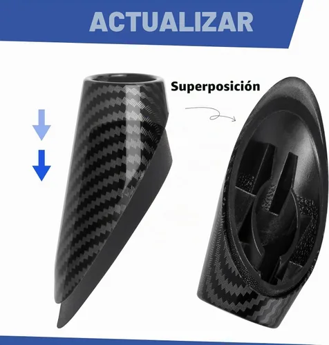 Vista 6 de Funda de Montaje de Antena AM FM Compatible con 2011 2012 2013 2014 2015 2016 2017 2018 Dodge RAM 1500 2500 3500 Accesorios Color Fibra de Carbono