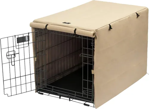 Vista 6 de X-ZONE PET - Funda impermeable para jaula de perro, 24 pulgadas, color negro con ventana