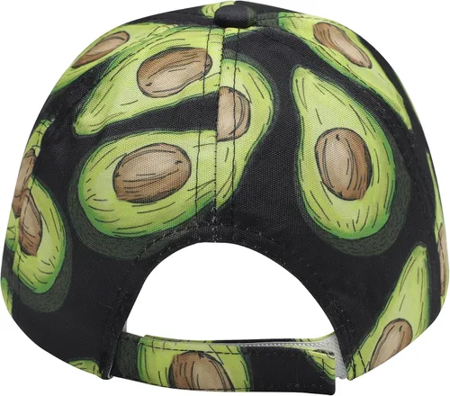 Vista 6 de ZLYC Gorra de béisbol hawaiana con estampado floral para mujer Aguacate Negro