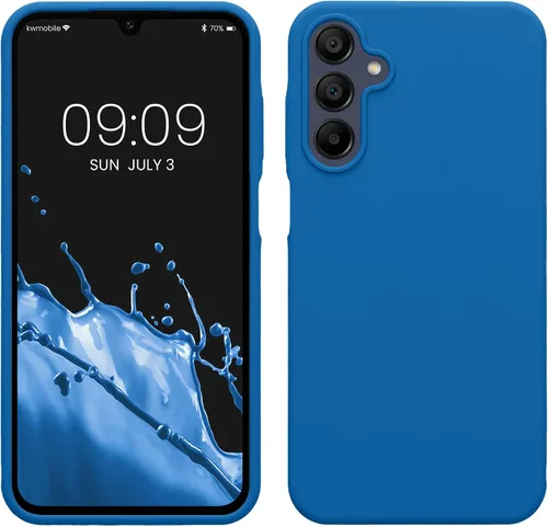 Vista 50 de kwmobile Funda Compatible con Samsung Galaxy A14 5G - Funda de teléfono de TPU y silicona con acabado suave - Verde Lima