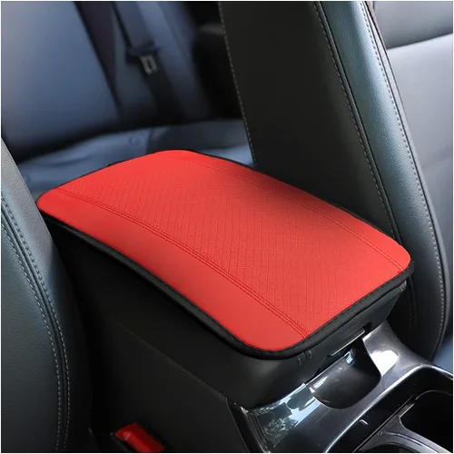 Vista 9 de 8sanlione - Tapete de almacenamiento para reposabrazos de automóvil, funda de cuero de fibra para consola central de automóvil, accesorios para Beige