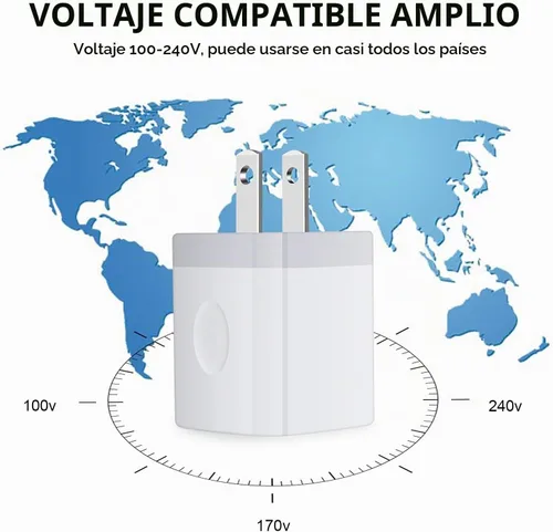 Vista 5 de Cargador de pared USB de un solo puerto, adaptador de corriente GiGreen 1A/5V, paquete de 5 bloques de carga, caja de enchufe compatible