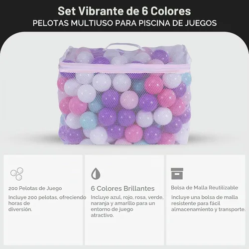 Vista 2 de BalanceFrom Play Pit Balls Toy Set for Kids with Mesh Bag Múltiple