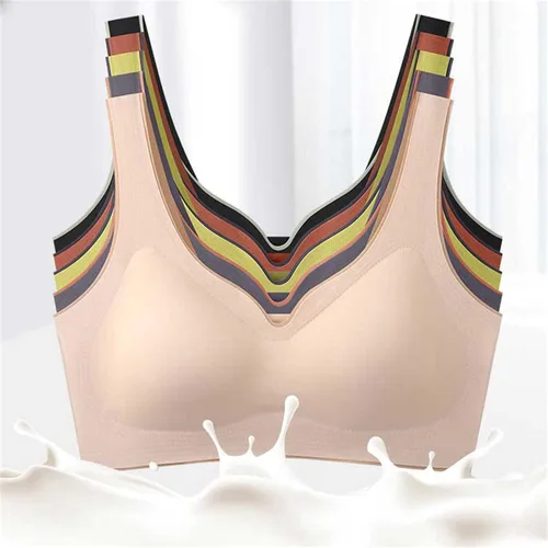 Vista 3 de V Neck Strappy Sports Bra Tank Workout Tops for Women Badazzled Bra Bras for Women Wirefree Cotton Black Dress with Ad