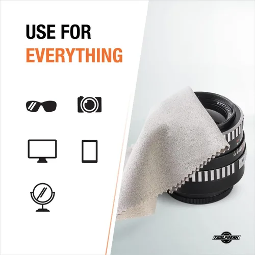 Vista 5 de ToolFreak Paquete de 2 paños para lentes antiniebla, tecnología única que evita el empañamiento en los lentes, lentes, cámara del teléfono, espejo