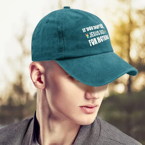 Vista 4 de ruio Jesus Hats for Men Baseball Cap Adjustable Hat If You Dont Sin Jesu Died for Nothings Baseball Hat for Women