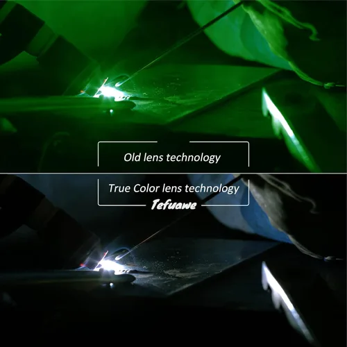Vista 5 de Tefuawe Gafas de Soldadura de Oscurecimiento Automático, Tecnología de Color Real, Lente LCD Digital, Casco de Soldadura con Cubierta para Cuello