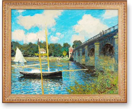 Vista 205 de A&T ARTWORK Antibes Seen from The Salis Gardens de Claude Monet Las Obras de Arte Clásico Mundial Reproducciones, Impresiones de Arte en Lienzo