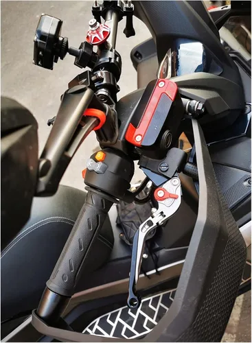 Vista 4 de Accesorios CNC para motocicleta, ajustable, plegable, extensible, con logotipo, palancas de embrague de freno para Yamaha FZ6 FAZER FZ-6 FZ 6 10