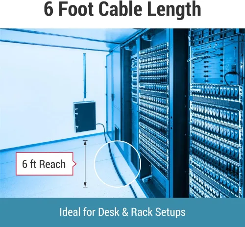 Vista 6 de Cable de alimentación de CA resistente de 6 pies (1.8m)