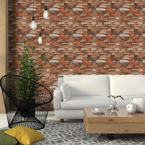 Vista 3 de Papel tapiz de ladrillo 3D autoadhesivos, paneles de pared 3D, papel tapiz extraíble, impermeable, espuma de polietileno, pintable, para dormitorio