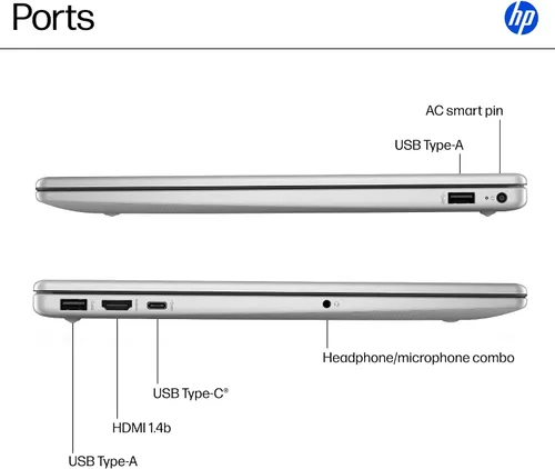 Vista 9 de HP Laptop con pantalla táctil FHD de 15.6 pulgadas 2025-2026 para estudiantes, computadora IA ultra potente, oficina de por vida, Intel i7 de 10