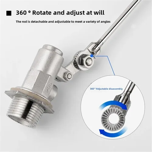 Vista 3 de Stainless steel float valve water tank tower inlet switch level control liquid controller(2.5 inches)