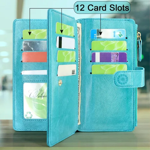 Vista 3 de Harryshell Funda tipo cartera compatible con iPhone 15 Pro Max de 6.7 pulgadas 5G 2023, funda extraíble desmontable para teléfono, bolsillo