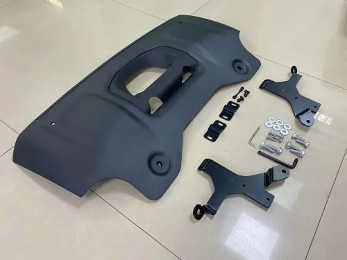 Vista 2 de Protector de parachoques delantero negro para Land Rover Defender 2D 4D 90 110 2020-2023