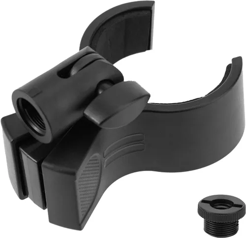 Vista 3 de 2 soportes de clip de micrófono grandes, abrazadera de micrófono ajustable para micrófonos con rango de diámetro exterior de 1.26 a 2.36 pulgadas