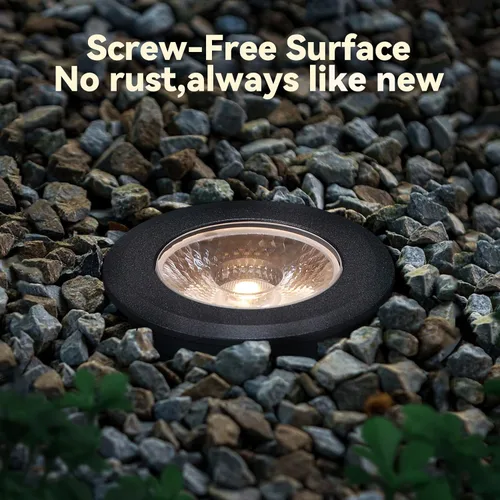 Vista 3 de LEONLITE Luces LED de pozo de 3W 5CCT para paisaje, 12-24V AC/DC de bajo voltaje, CRI90 IP67 luces de pozo enterrado al aire libre, carcasa de Negro