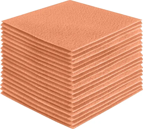 Vista 89 de FabricLA Hojas de fieltro acrílico para manualidades, cuadrados de fieltro precortados suaves de 4 x 4 pulgadas (3.9 in x 3.9 in), utiliza hojas