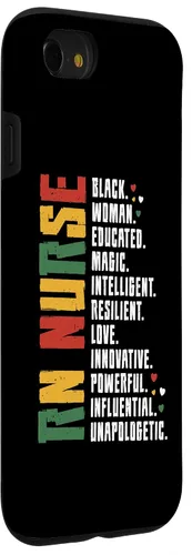 Vista 31 de iPhone 15 RN Enfermera Black History Enfermera Afro African Registered Enfermera Caso