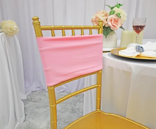Vista 5 de (10 bandas elásticas de elastano de 7 x 13 pulgadas, de doble capa, lazos elásticos de licra para silla, lazos para bodas, fiestas, banquetes