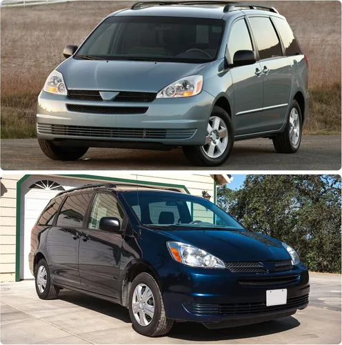 Vista 3 de Conjunto de faros delanteros para Toyota Sienna 2004 2005 carcasa cromada con reflector ámbar izquierda y derecha (sin bombillas)