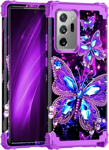 Vista 16 de Miqala Funda para Galaxy S9, brilla en la oscuridad, tres capas, resistente, a prueba de golpes, protección de cuerpo completo, parachoques