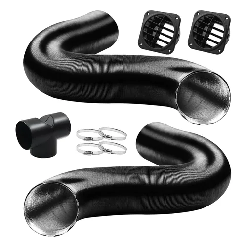Vista 9 de Conector de conducto de aire de 2.953 in de plástico, accesorios de conexión de calentador de coche, conector de tubería para calentador