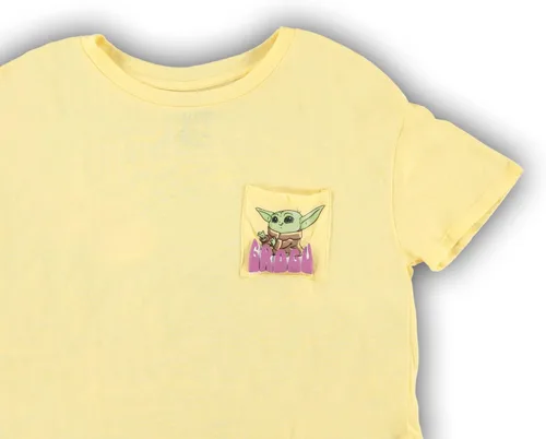Vista 5 de STAR WARS Juniors Yoda - Camiseta corta para mujer, con bolsillo frontal y trasero, para bebé
