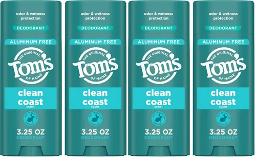 Vista 11 de Tom's of Maine Clean Coast Desodorante Natural Sin Aluminio Para Mujeres y Hombres Se Aplica Transparente Protección Contra Olor y Humedad