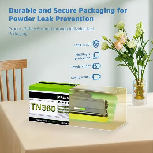 Vista 6 de greencycle Cartucho de tóner compatible de alta capacidad para Brother TN360 TN-360 TN330 TN-330 TN-330 con impresora DCP-7040 DCP-7030 MFC-7840W