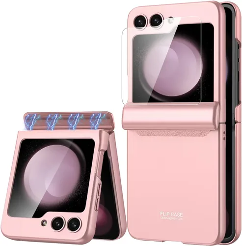 Vista 12 de Miimall Funda para Samsung Galaxy Z Flip 5 con protección de bisagra, [protector de pantalla integrado] Funda de cuerpo completo de policarbonato