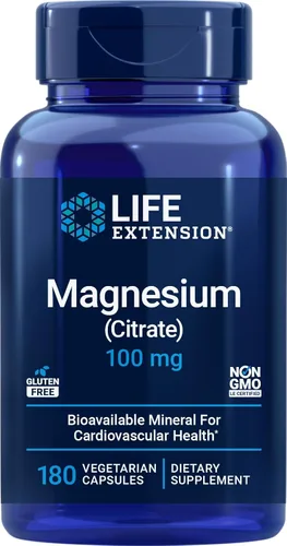 Vista 13 de Life Extension Cápsulas vegetarianas de citrato de magnesio 100 mg, azul, 100