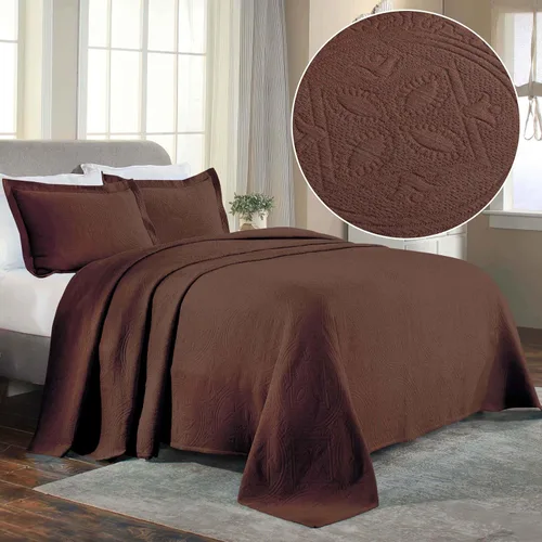Vista 2 de Superior Juego de colcha de algodón de 2 piezas, diseño de círculos celtas, decoración de cama para el hogar, 1 funda de almohada, manta