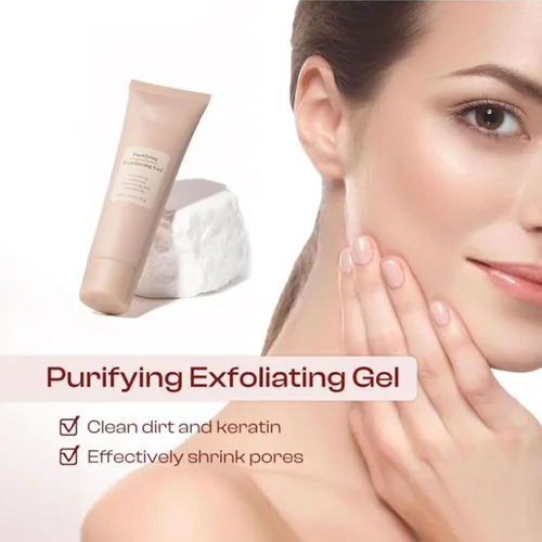 Vista 7 de Gel exfoliante purificador, limpiador exfoliante purificador facial para cara y cuerpo, exfoliante con extracto de flor para una limpieza eficaz