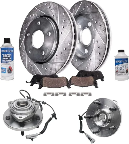 Vista 38 de Detroit Axle - Rotores de freno para Toyota Avalon 2020-2021 Camry 2020-2024, repuesto de rotores de freno de disco perforados y ranurados: rotor