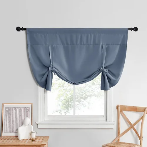 Vista 108 de NICETOWN Cortina Opaca con Aislamiento Térmico – Persiana Enrollable para Ventana de Bebé para Dormitorio/Acción de Gracias