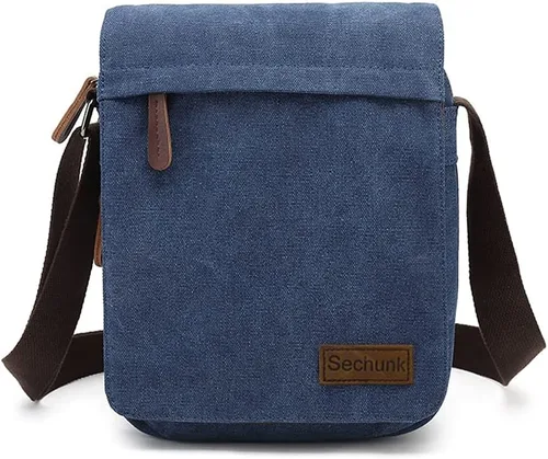 Vista 61 de Sechunk Vintage Canvas Messenger Cross body bag Shoulder bag